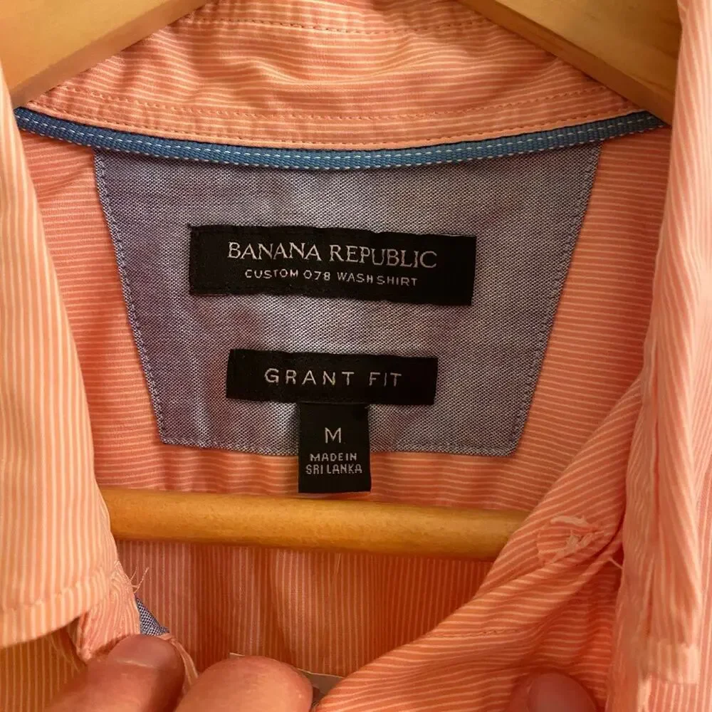 NWT Banana Republic Men's Custom 078 Wash Shirt Grant Fit - Medium